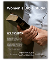 Women's Bible Study brochure template