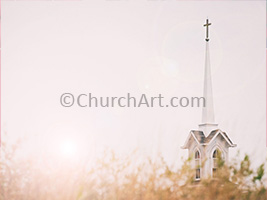 Church steeple as background photo