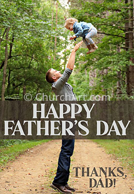 Father's Day church service bulletin covers art and templates