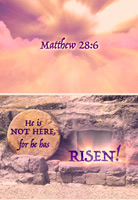 Easter Bulletin Cover with Matthew 28:6 scripture