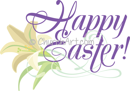 Happy easter clip art image for Christian churches