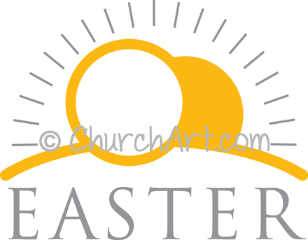 Religious Easter clipart for Easter sunrise service