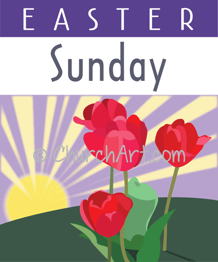 Religious Easter Sunday graphics and clip art