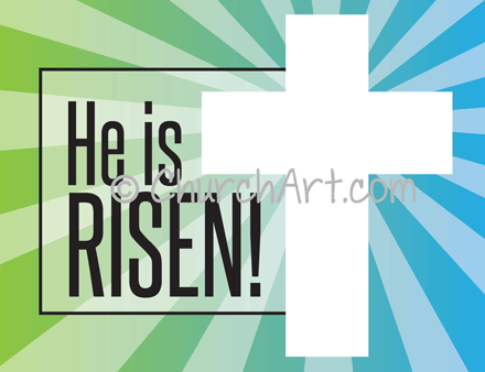 He Is Risen Sunday Easter clipart