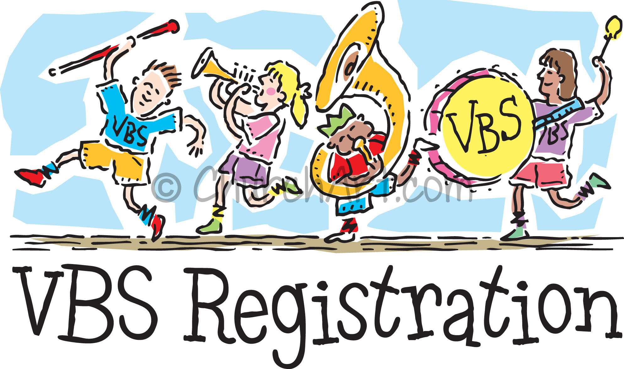 Vacation Bible school Registration graphic for students