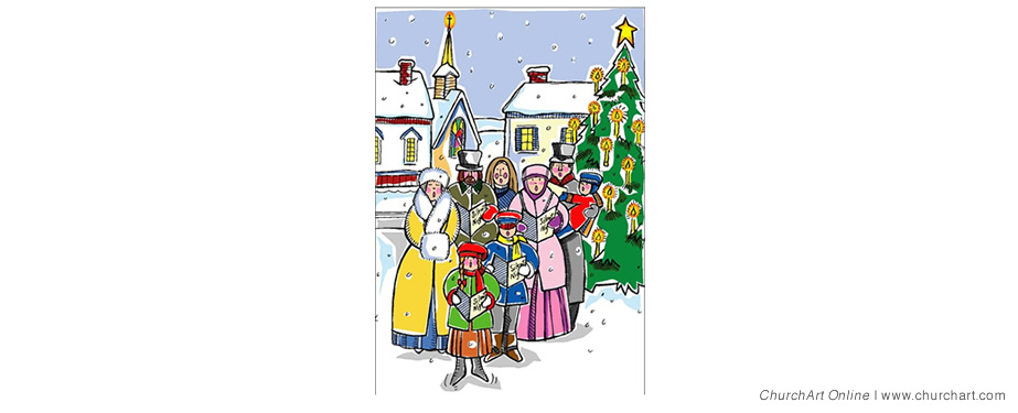 carolers chistmas eve clip-art