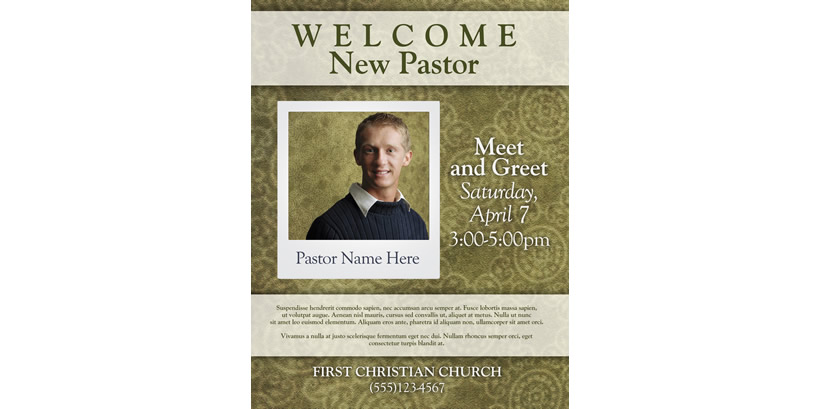 church announcement flyer template