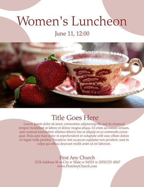 church program template for womens luncheon