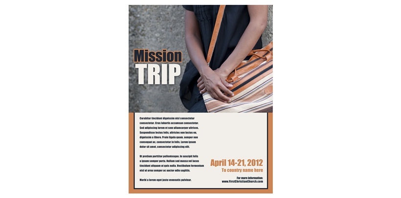 mission trip program template