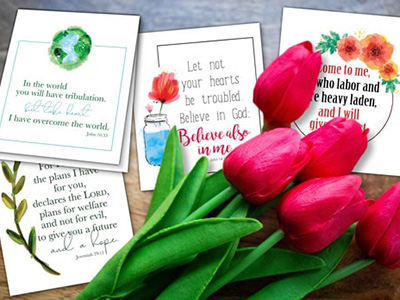 Free, printable Scripture cards from ChurchArt.com blog