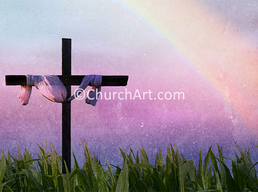 Easter graphic of the Christian cross of Jesus