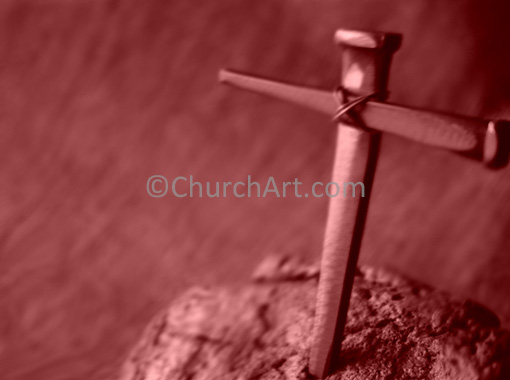 Christian easter graphics of a cross made of nails