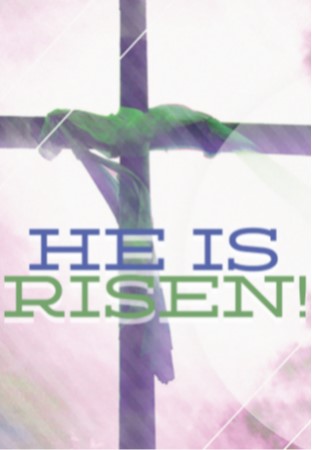 Church Art Example of Bulletin Cover Sample for Spring with scripture verse