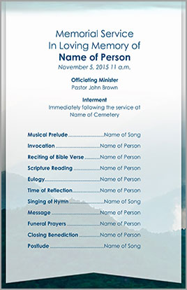 Church Art Bulletin Funeral Template Example Page 2