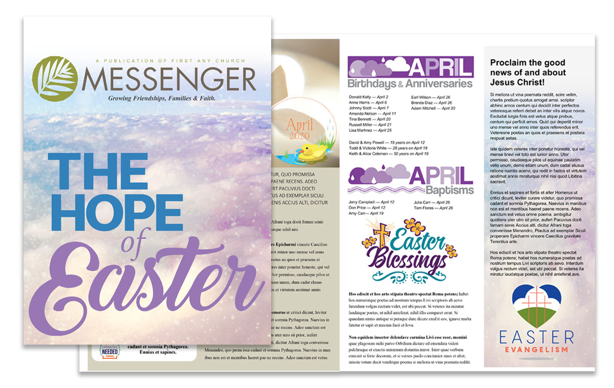 Church Art Newsletter Templates sample