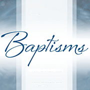 Bulletin image with Baptisms written across the top