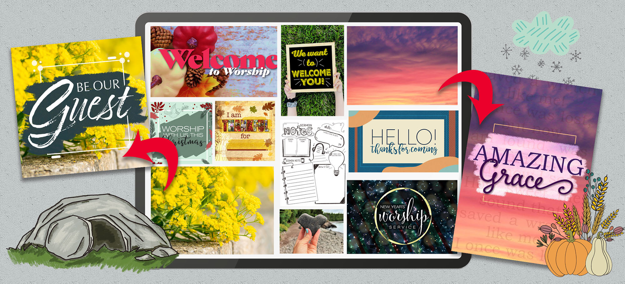 Download church graphics for any communication. | ChurchArt.com