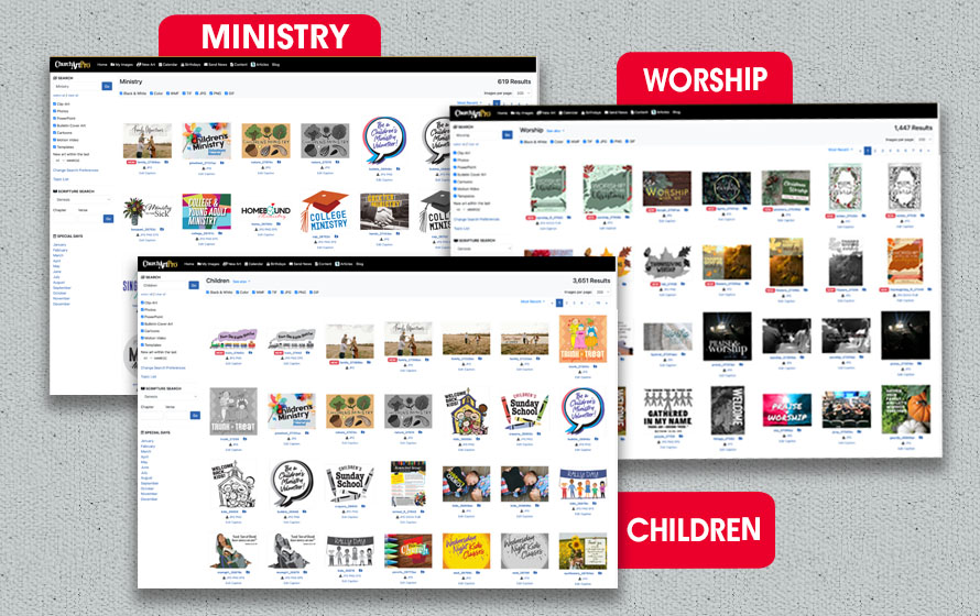 You'll find meaning graphics for church life in our library.