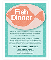 Fish Dinner brochure template