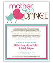 Mother Son Dance brochure template