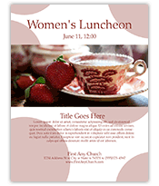 Women's Luncheon brochure template