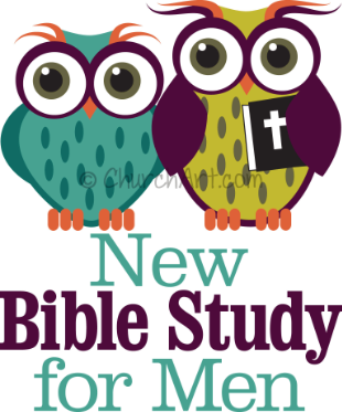 Bible Study Clip-Art of owls with new Bible Study for men caption