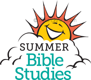 Clipart with a smile and sun to announce Summer Bible Studies