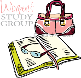 Open Bible clipart image for women's bible study group at church or home