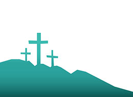 Church Art Clipart silhouette of three crosses on a hill without caption