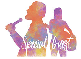 Church Art Clipart of singer and guitar player with Special Guest caption