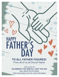 Flyer template graphic image to highlight Father's day services