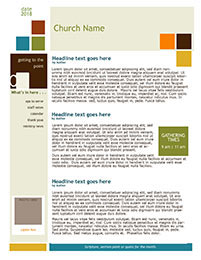 Church Art Newsletter Template block design