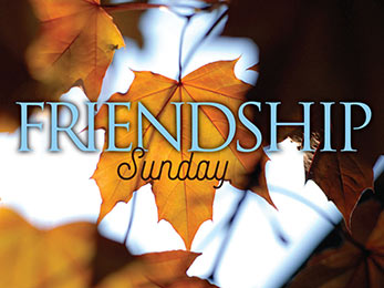 Church Art PowerPoint image of Fall Leaf and Friendship Caption