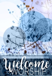 Church Bulletin cover visual art with Welcome to Worship Title
