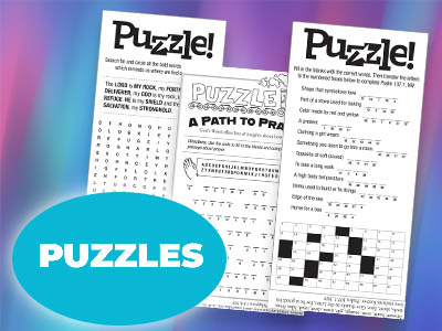 Puzzles, quizzes and other content will enhance your church newsletter or website.