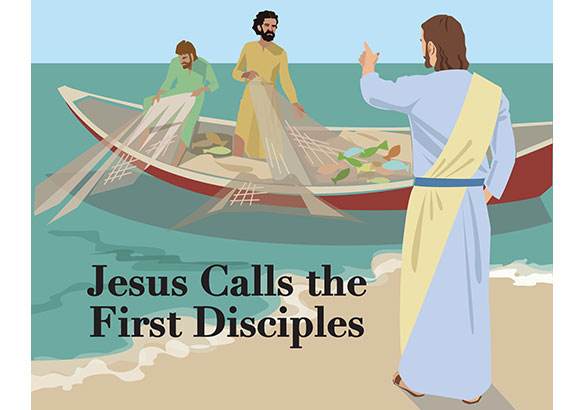 Jesus Calls the first Disciples Clipart