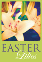 Christian Easter Graphic Photo with Easter Lilies caption