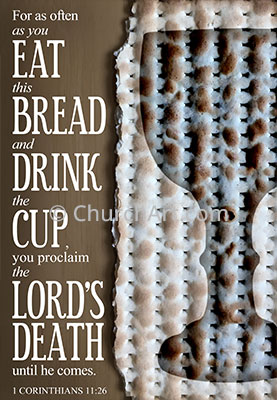 Lord's supper service program with communion imagery