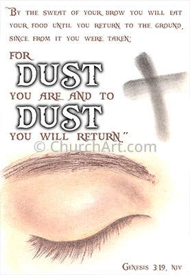 Church bulletin cover artwork for lenten season