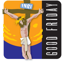 Jesus on the Cross clipart image for Good Friday church worship services, newsletter or bulletin