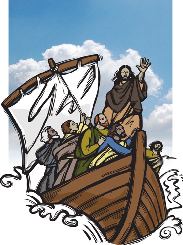 Jesus Calms the Storm Clipart image