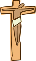 Contemporary images of Jesus Christ on the Cross Clipart graphic