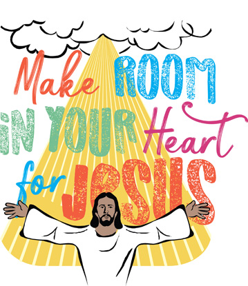 Make Room in Your Heart for Jesus Clipart illustration