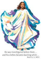 The transfiguration of Christ Jesus Clipart March 9