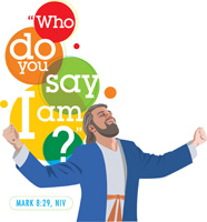 Who do you say I am? Jesus clipart from March 8:29