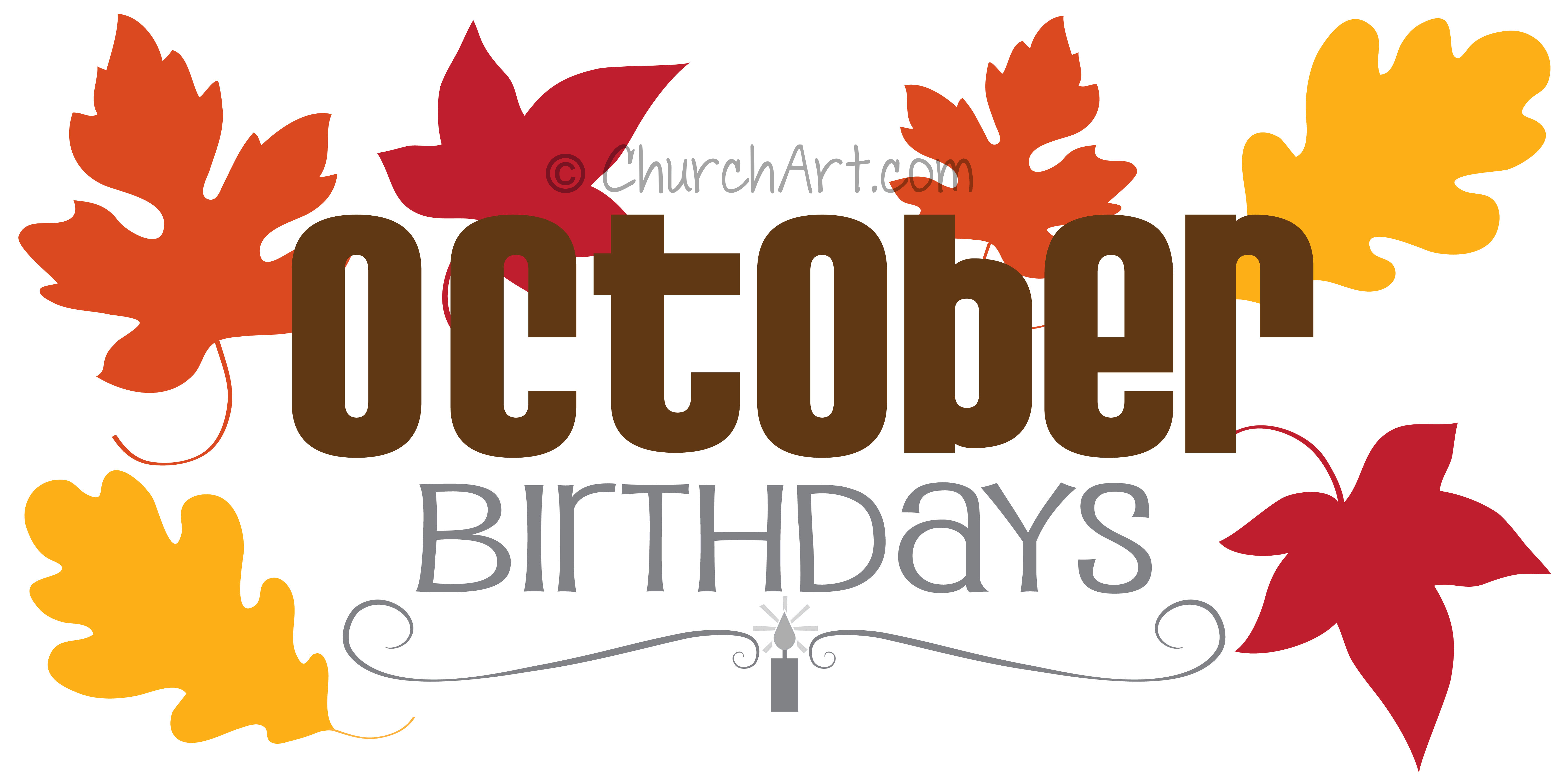 Clipart image for monthly church birthdays featured in church newsletter or bulletin