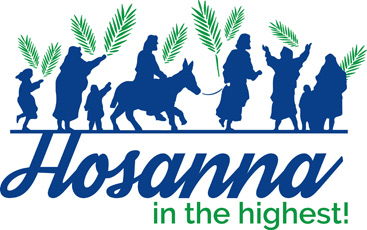 Palm Sunday Clip-Art Image Hosanna In the Highest Caption
