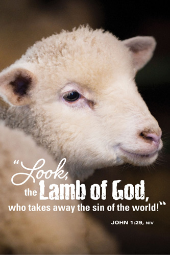 Passover Clip-Art image of a lamb referencing 1 Corinthians 5:7 For Even Christ our Passover is sacrificed for us caption