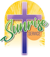 Sunrise Service; Purple Cross with Sunrise Service Caption.