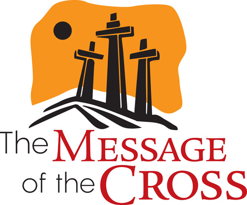 The message of the Cross Clipart with three crosses on a hill.